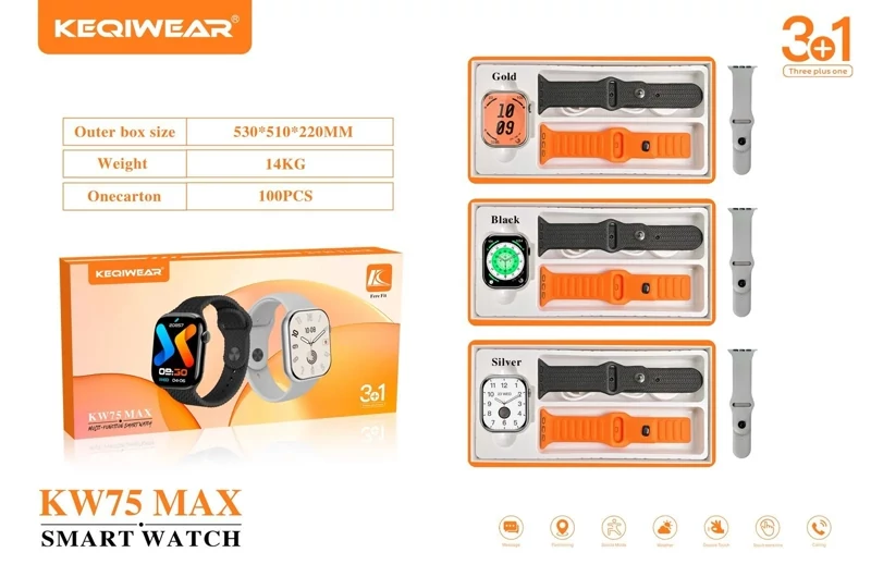 ساعت هوشمند KEQIWEAR مدل KW75 MAX