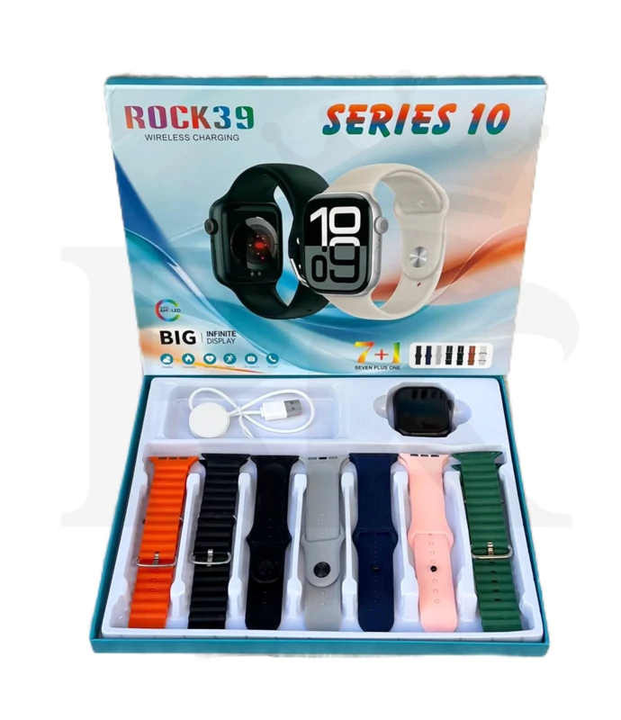 ساعت و اپل واچ هفت دست بند و ایرپاد مدل smart rock39(اورجینال)
