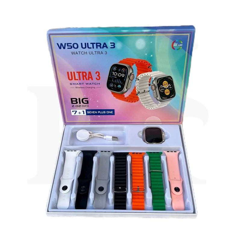 ساعت و اپل واچ هفت دست بند و ایرپاد مدل smart w50(اورجینال)