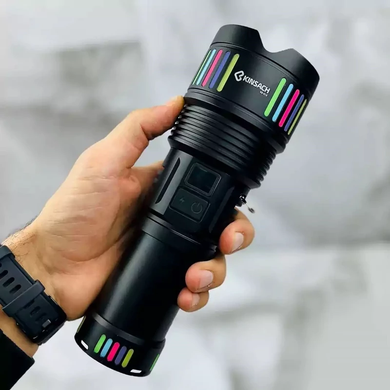 چراغ قوه زوم دار با برد 1000 متر کینساچ مدل KS-516 (پس کرایه)