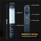 چراغ کار LED شارژی مگنتی 1200 لومن با پایه مغناطیسی