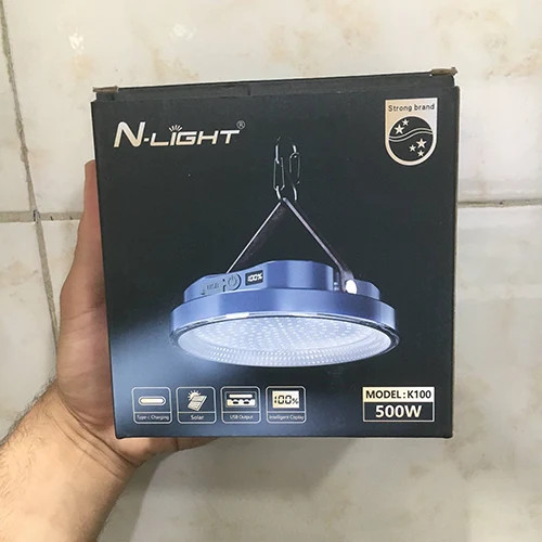 چراغ شارژی خورشیدی 500 وات N-LIGHT K100