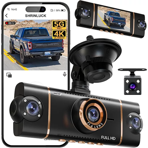 دوربین ثبت وقایع 4 لنزه وای فای دار WiFi بلک باکس مدل Vehicle Blackbox DVR