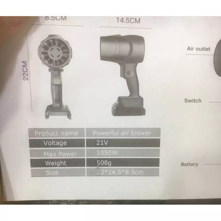 جت فن دمنده شارژی Genai مدل GN-469