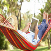 تخت آویز و ننو 1 نفره چوبدار مسافرتی