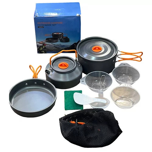 ست ظروف کوهنوردی 3 تکه Outdoor Camping Cookware Set
