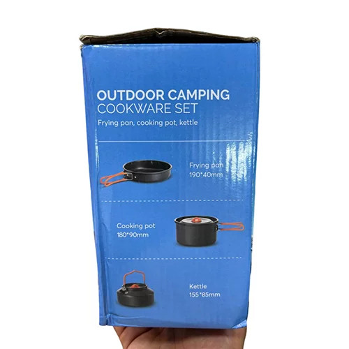 ست ظروف کوهنوردی 3 تکه Outdoor Camping Cookware Set