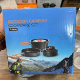 ست ظروف کوهنوردی 3 تکه Outdoor Camping Cookware Set