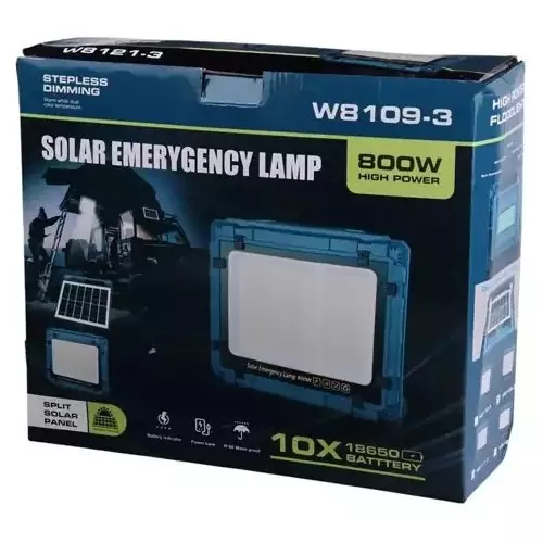 پروژکتور شارژی خورشیدی 800 وات مدل W8109-3