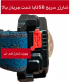 چراغ پیشانی سهکاره COB همراه با کیف کمری