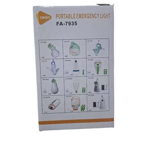 لامپ اضطراری شارژی سرپیچی 30 وات OKGO مدل FA-7935