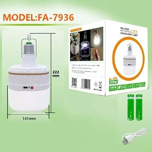 لامپ اضطراری شارژی 30 وات OKGO مدل FA-7936