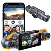 دوربین ثبت وقایع خودرو 4 لنزه 360 درجه وای فای دار Black Box M2 درجه یک