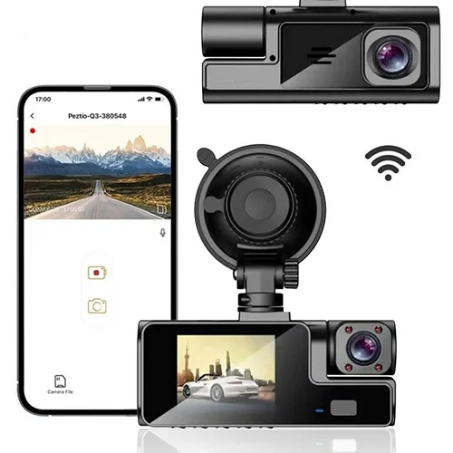 دوربین ثبت وقایع سه لنزه وای فای دار Black Box مدل Super HD 1296P جدید