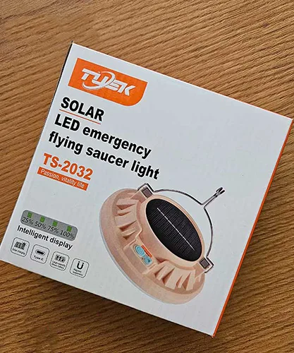 چراغ کمپینگ شارژی خورشیدی آویز و مگنتدار مدل TS-2032 جدید