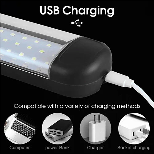 چراغ کار LED شارژی مگنتی 1200 لومن با پایه مغناطیسی حرفه ای