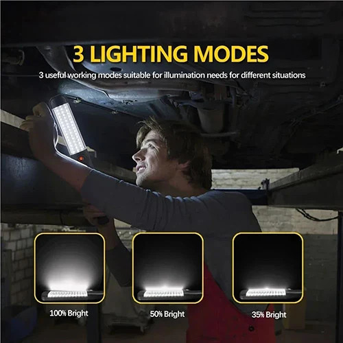 چراغ کار LED شارژی مگنتی 1200 لومن با پایه مغناطیسی جدید