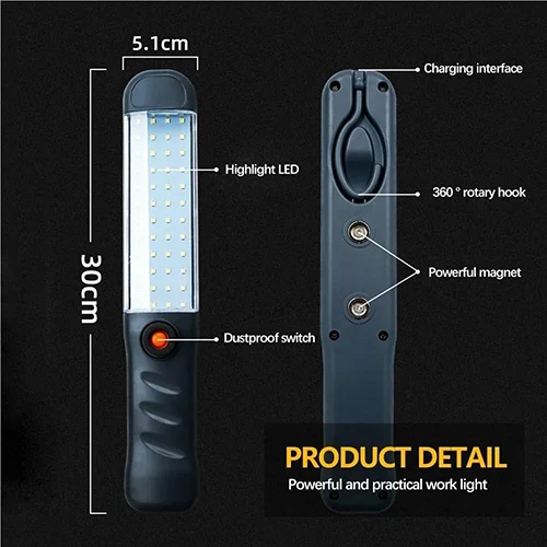 چراغ کار LED شارژی مگنتی 1200 لومن با پایه مغناطیسی جدید