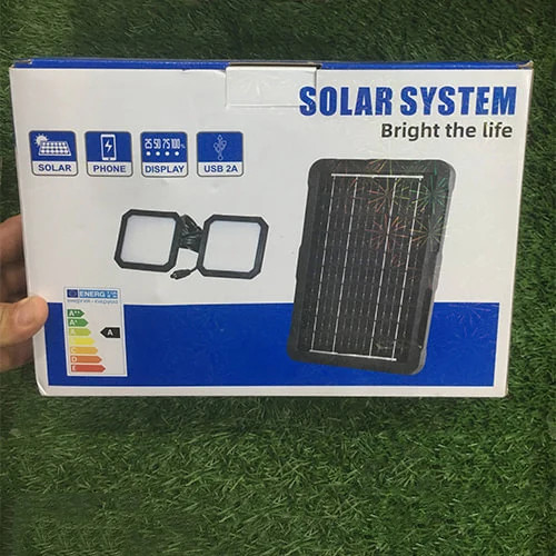 سیستم روشنایی خورشیدی 8 وات پاوربانکدار با دو چراغ LED کیفیت عالی