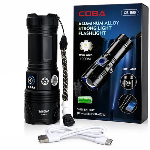 چراغ قوه پلیسی شارژی کوبا COBA مدل CB-B55 حرفه ای