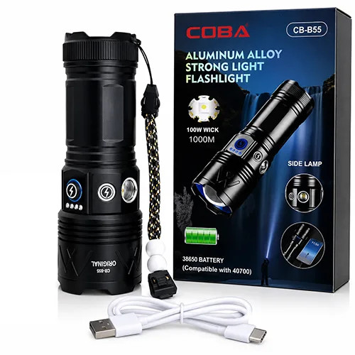 چراغ قوه پلیسی شارژی کوبا COBA مدل CB-B55 حرفه ای