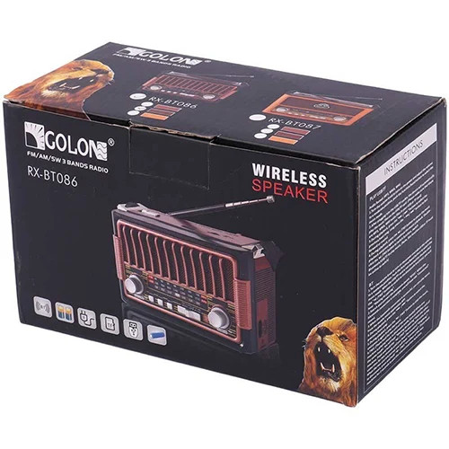 رادیو اسپیکر بلوتوثی طرح کلاسیک گولون Golon مدل RX-BT086 حرفه ای