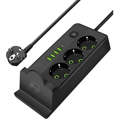 چند راهی برق هوشمند و شارژر وایرلس POWER SOCKET مدل QL-1080 کیفیت عالی