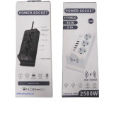 چند راهی برق هوشمند و شارژر وایرلس POWER SOCKET مدل QL-1080 حرفه ای