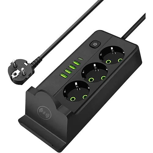 چند راهی برق هوشمند و شارژر وایرلس POWER SOCKET مدل QL-1080 جدید