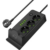 چند راهی برق هوشمند و شارژر وایرلس POWER SOCKET مدل QL-1080 جدید