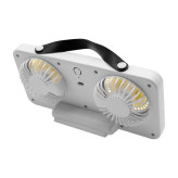 پنکه شارژی دو فن چراغدار مدل DUAL HEAD FAN S32 حرفه ای