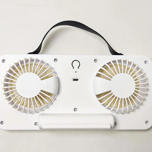 پنکه شارژی دو فن چراغدار مدل DUAL HEAD FAN S32 جدید