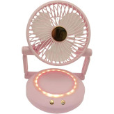 پنکه شارژی مسافرتی تاشو چراغ دار مدل JD-FS808 درجه یک