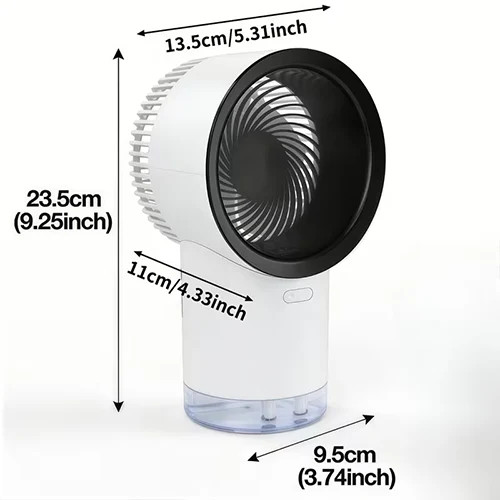 پنکه خنککننده و مهپاش رومیزی مدل Air cooler fan 365 درجه یک