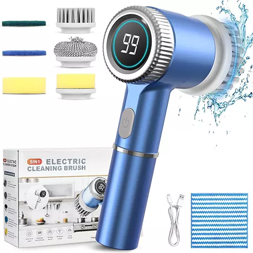 فرچه و برس شستشوی شارژی صفحه دیجیتال 5 در 1 کیفیت عالی