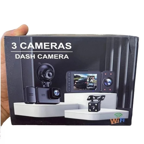 دوربین ثبت وقایع خودرو 3 لنز وای فای دار مدل 3CAMERAS DASH CAMERA درجه یک