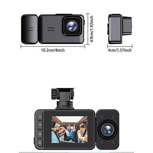 دوربین ثبت وقایع خودرو 3 لنز وای فای دار مدل 3CAMERAS DASH CAMERA درجه یک