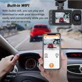 دوربین ثبت وقایع خودرو 3 لنز وای فای دار مدل 3CAMERAS DASH CAMERA درجه یک