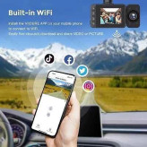 دوربین ثبت وقایع خودرو 3 لنز وای فای دار مدل 3CAMERAS DASH CAMERA درجه یک