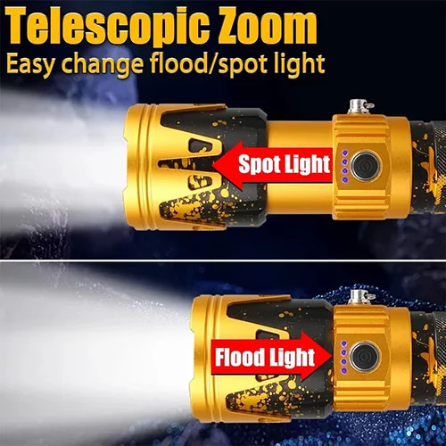 چراغ قوه زوم دار سوپر لایت با لنز آتش زا مدل 535 SUPER LIGHT کیفیت عالی