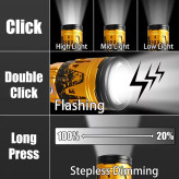 چراغ قوه زوم دار سوپر لایت با لنز آتش زا مدل 535 SUPER LIGHT حرفه ای