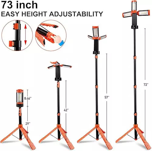چراغ کمپینگ سه پایه دار با سه پنل 360 درجه مدل T-SUN LK-XQ-Z10 درجه یک