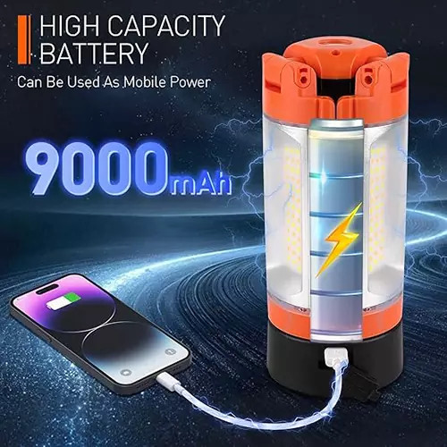چراغ کمپینگ سه پایه دار با سه پنل 360 درجه مدل T-SUN LK-XQ-Z10 حرفه ای