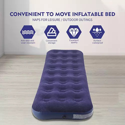 تشک بادی یک نفره فلکد مدل Flocked Airbed ZXC-13 حرفه ای