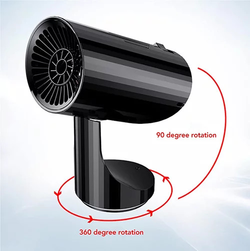 فن و بخاری فندکی خودرو 12 ولت مدل HEATER FAN MJ509E درجه یک