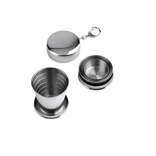 لیوان استیل تاشو 140 میلی لیتر درجه یک