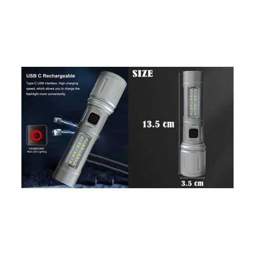 چراغ قوه جیبی LED + COB اسمال سان مدل Zy-603 درجه یک