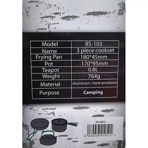 ست ظروف کوهنوردی بابوس مدل BS-103 درجه یک