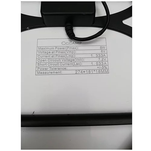 شارژر خورشیدی سی سی لمپ مدل CL-680 ظرفیت 8 وات درجه یک