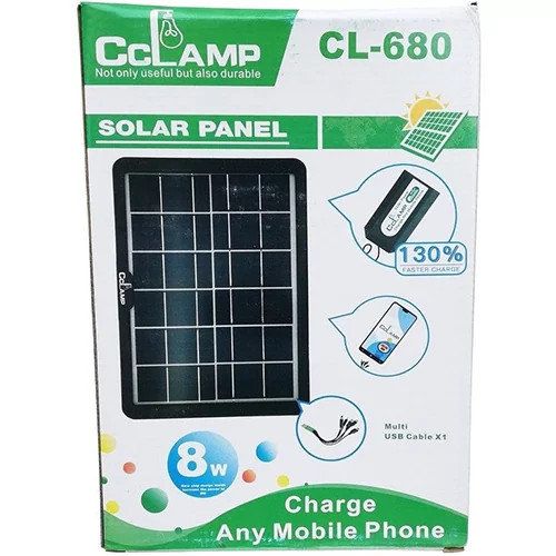 شارژر خورشیدی سی سی لمپ مدل CL-680 ظرفیت 8 وات درجه یک